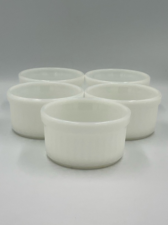 Anchor Hocking Other - Vintage Anchor Hocking Fire-King White Milk Glass Oven-Safe Ramekins - Set of 5